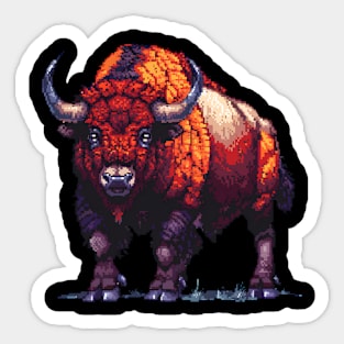 Pixel Bison Sticker